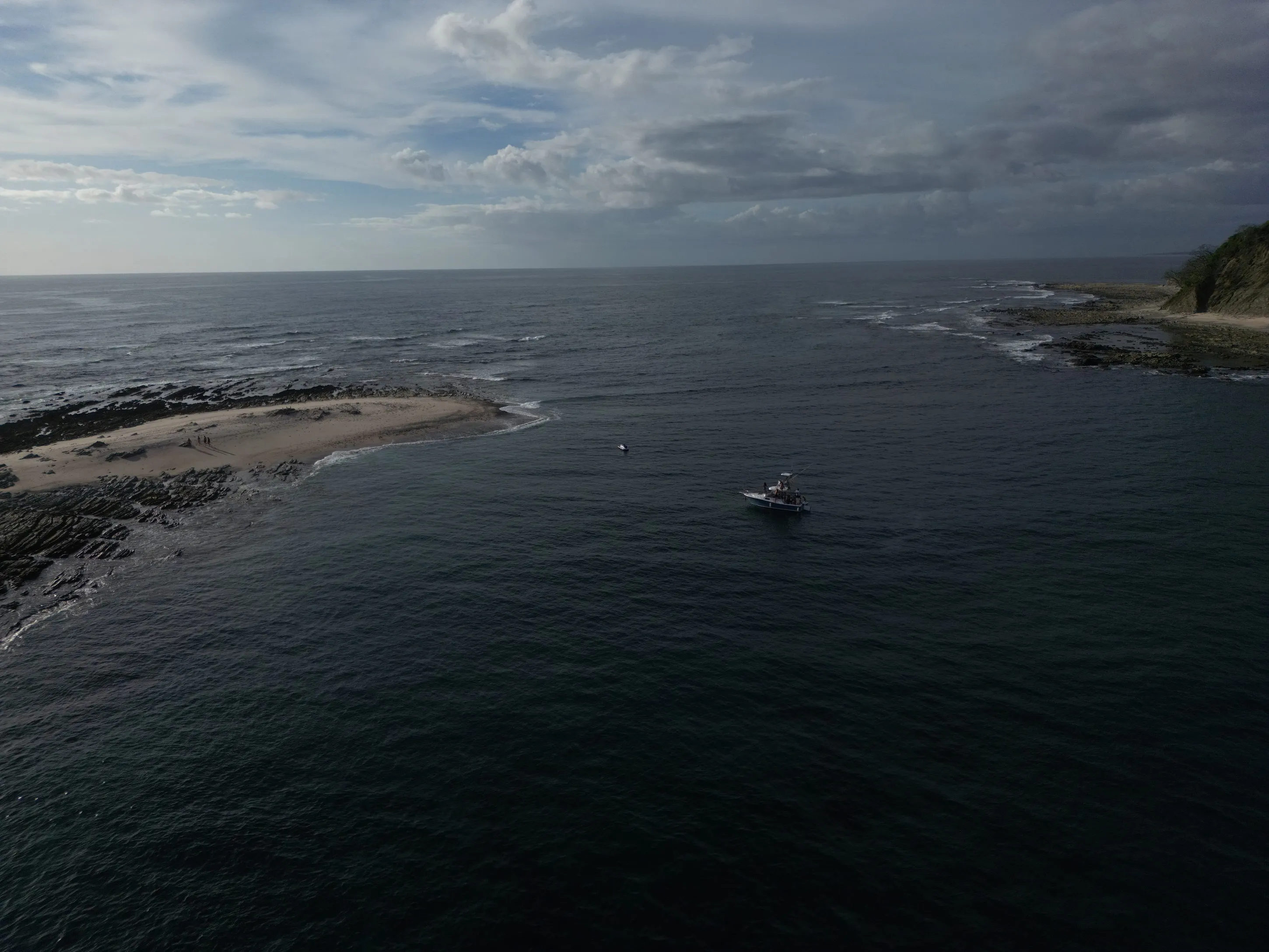The 32 ft Osprey underway, seen from the air